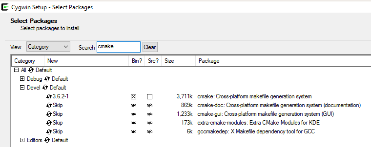 Cygwin cmake